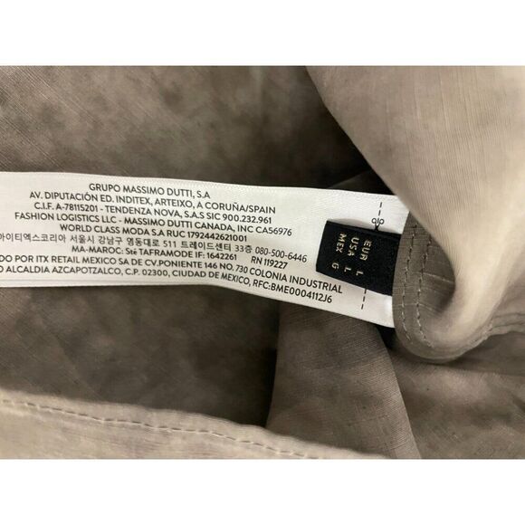 Massimo Dutti Womens Midi Skirt Large L Brown wrinkle effect flowy 5219/869 NWT - Picture 8 of 11